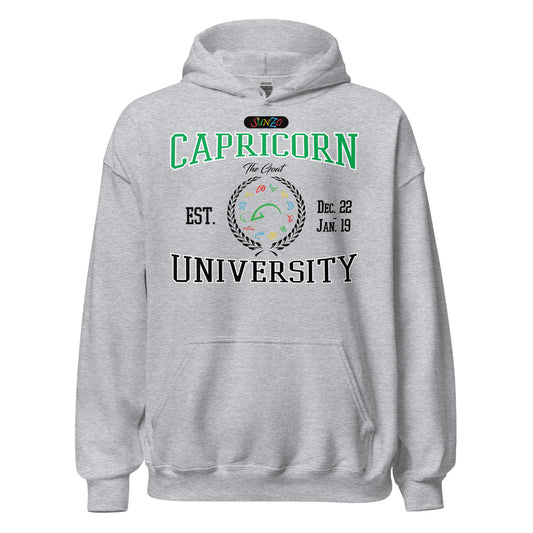 Capricorn hoodie grey